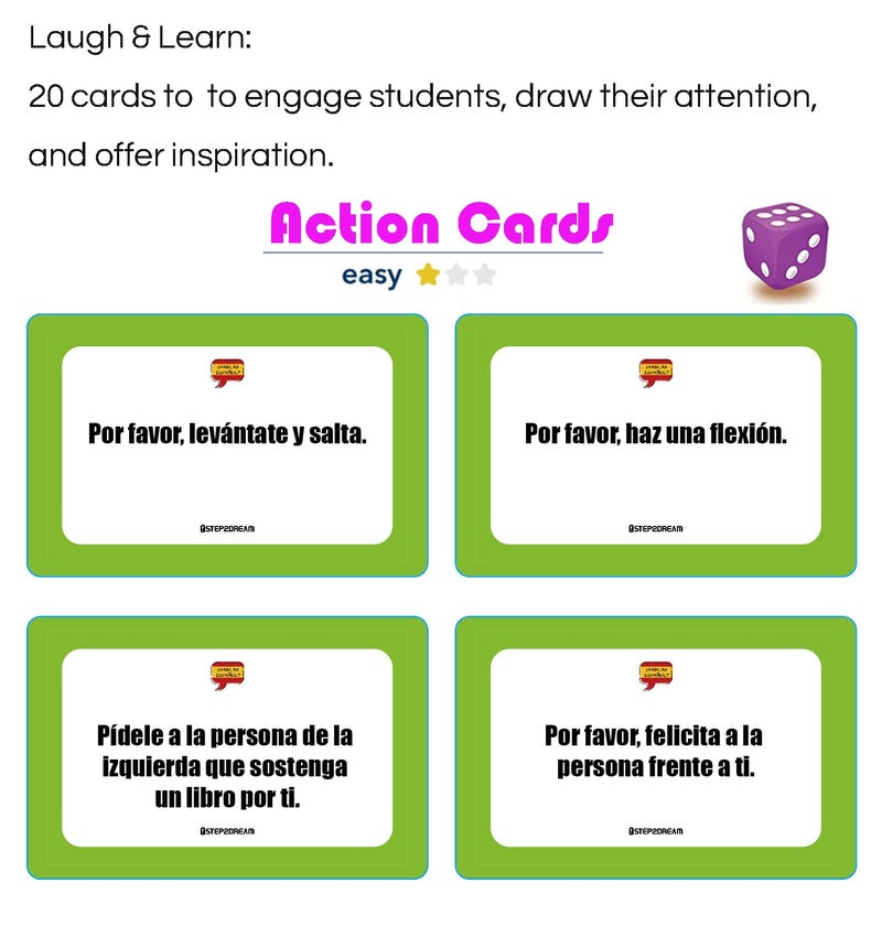 1step2dream Spanish Conversational Snakes&Ladders Board Game | Spanish Learning Game for Kids | Family Board Game - Image 3